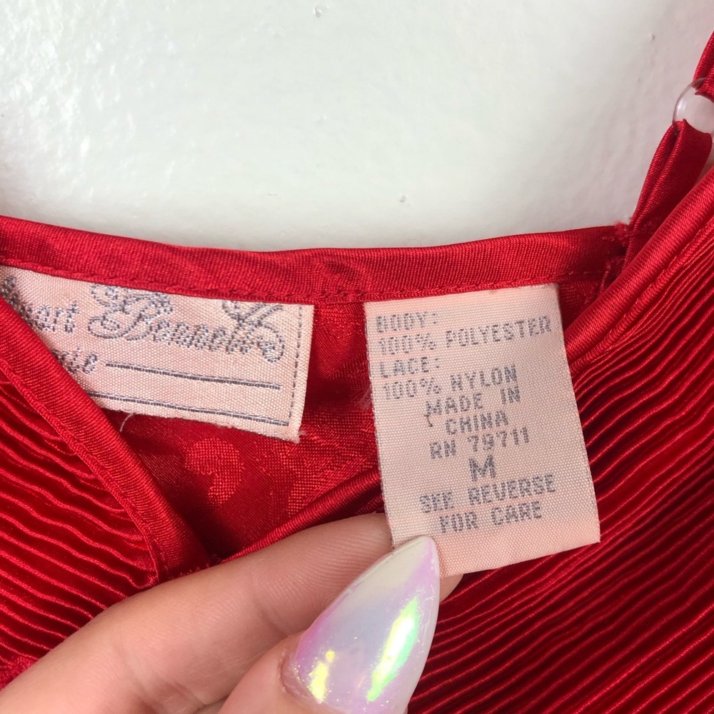 Stunning Vintage Red Lingerie Top - Picture 6 of 6
